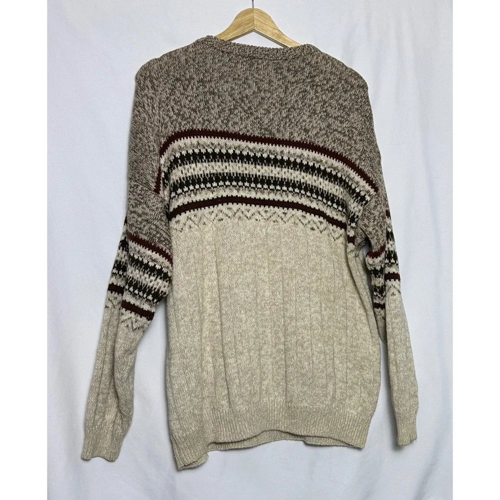 FARGO CLOTHING & SUPPLY CO Mens XL Fair Isle Knit Sweater Crew Neck Long Sleeve‎